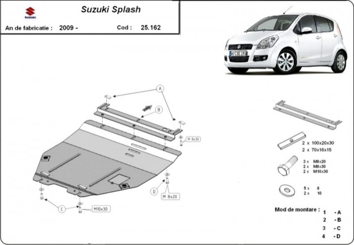 Scut motor metalic Suzuki Splash 2008-2014