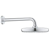 Cap dus fix Grohe New Tempesta 210, 1 jet si brat dus 286 mm, 9.5 l/min, crom, 26412000