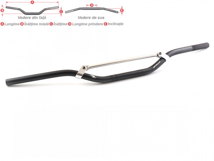 Ghidon Pazzaz MT-197K aluminiu AL2014, 22.2x800mm negru