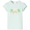 Tricou pentru copii, verde mentă deschis, 128, vidaXL