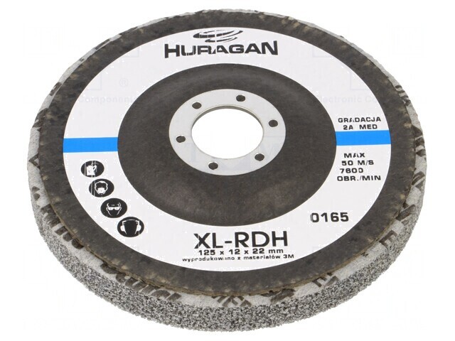 Disc de șlefuire &Oslash;125x12mm cu orificiu 22mm