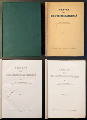 1938 Vol. 1+2 TRATAT de ZOOTEHNIE GENERALA G K Constantinescu 837 pag 337 figuri foto