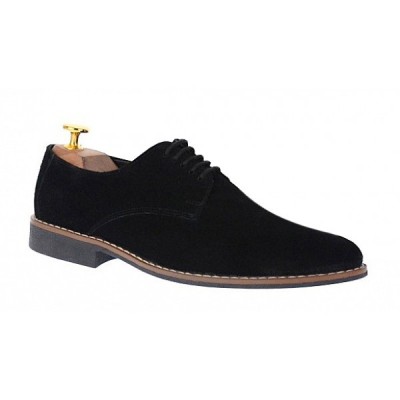 Pantofi barbati casual din piele naturala intoarsa - Model Negru 184 Vel foto