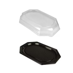 Platou uf, cu capac, 45 cm, negru