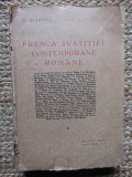 Fresca Justitiei Romane Contemporane, Fr. Stanetti, 1935, Editie Princeps, Semnata, Bucovina, Desene Penita, Bibliofilie, Nr.