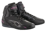 Cizme moto Alpinestars Stella Faster-3, negru/fuchsia, marime 5 (37.5)