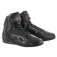 Cizme moto Alpinestars Stella Faster-3, negru/fuchsia, marime 5 (37.5)