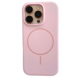 Cumpara ieftin Husa Iphone 14 cu MagSafe - Silicon, interior catifelat, design Minimalist - Roz Pastel Apple