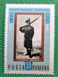 TIMBRE ROM&Acirc;NIA MNH LP647/1967 90 de ani de la Proclamarea Independenței de Stat a Rom&acirc;niei -Serie simplă, Nestampilat