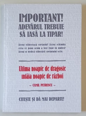 ULTIMA NOAPTE DE DRAGOSTE , INTAIA NOAPTE DE RAZBOI de CAMIL PETRESCU , 2005 foto