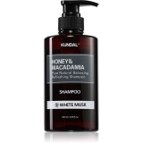 KUNDAL Honey &amp; Macadamia White Musk sampon natural pentru păr uscat și deteriorat 500 ml