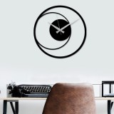 Cumpara ieftin Ceas de perete decorativ din metal Circle Negru 49x49 cm