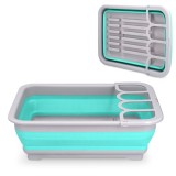 Scurgator vase Navaris, 37x27x12 cm, pliabil, cu separator pentru tacamuri, 52539.01