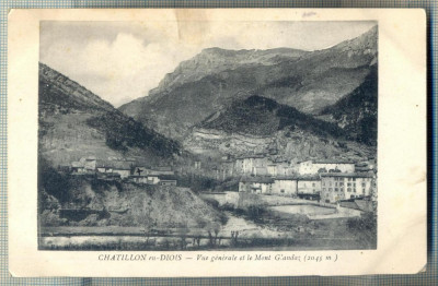 AD 135 C. P. VECHE -CHATILLON EN-DIOIS -VUE GENERALE -FRANTA 1918 foto