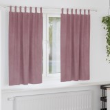vidaXL Draperii opace cu agățătoare, 2 buc., roz &icirc;nchis, catifea