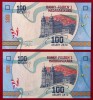 Madagascar set lot 2 x 100 Ariary 2017 + 2022 semnaturi diferite UNC **