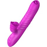 ARMONY - ANGELIA MULTIFUNCTION VIBRATOR DOUBLE TONGUE VIOLET HEAT EFFECT, ARMONY VIBRATORS
