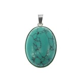 Pandantiv argint mare cu turcoaz 25x18 MM