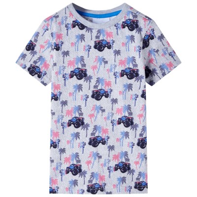 Tricou pentru copii, gri melanj, 92 foto