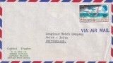 FILATELIE TEMATICA - PLIC INSULELE CAYMAN TEMATICA AVION AVIOANE AVIATIE AIRMAIL, Stampilat