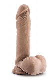 Dildo Au Naturel Sensa Feel TPE Dubla Densitate, Maro, 20.5 cm