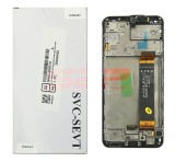 LCD+Touchscreen cu Rama Samsung Galaxy A23 4G / A235 BLACK Original Service Pack