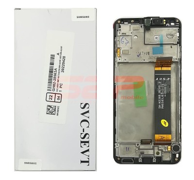 LCD+Touchscreen cu Rama Samsung Galaxy A23 4G / A235 BLACK Original Service Pack foto