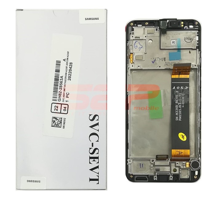 LCD+Touchscreen cu Rama Samsung Galaxy A23 4G / A235 BLACK Original Service Pack