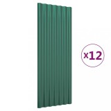 Cumpara ieftin Panouri de acoperis 12 buc. otel galvanizat verde 100x36 cm