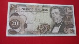 BANCNOTE STRAINE 20 SCHILLING 1967 AUSTRIA