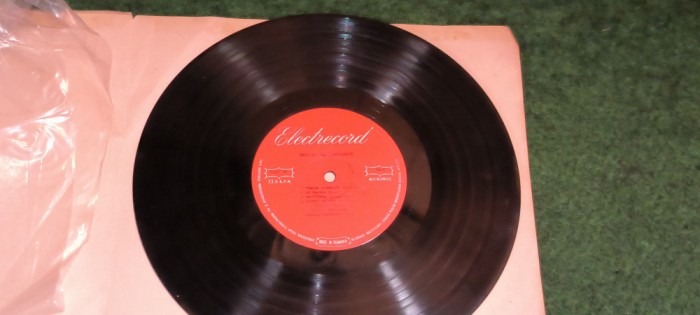 DISC VINIL EBONITA PLACA PT. GRAMOFON / PATEFON . ELECTRECORD VALENTIN TEODORIAN