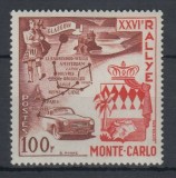 MONACO 1956 - ANIVERSA RALIU MONTE CARLO TIMBRU NESTAMPILAT