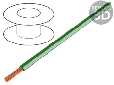 Cablu Litat Cu 1,5mm2 PVC Verde-Alb 450V/750V foto