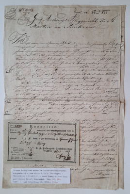 Act notarial, anul 1837 Germania - pentru colectionari - G 3863 foto