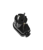 Stecher Shuko iesire laterala negru cu inel prindere WT-16U/Z/BK
