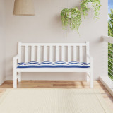 Perna de banca dungi albastre si albe 150x50x7 cm textil oxford GartenMobel Dekor, vidaXL