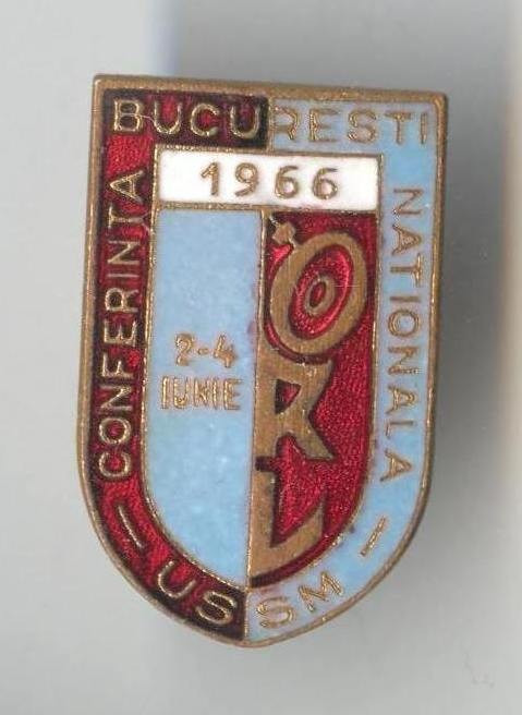 Insigna medicina Conferinta Nationala ORL - Bucuresti 1966 - Rara