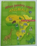 ATLAS PENTRU COPII , ANIMALE de VERA BAUER ilustratii de REINER ZIEGER * BOGAT ILUSTRATA