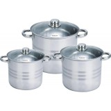Set 3 oale inox cu capac Royalty Line RL-SP1