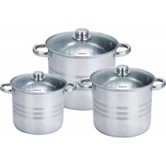 Set 3 oale inox cu capac Royalty Line RL-SP1