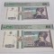 2 BANCNOTE UNC 5000 LEI 1992 GRADATE PMG 66 EPQ - SERII CONSECUTIVE