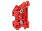 Conector de &Icirc;mbinare Șine 4mm2 1 Pista 2 Borne Roșu 6.1mm