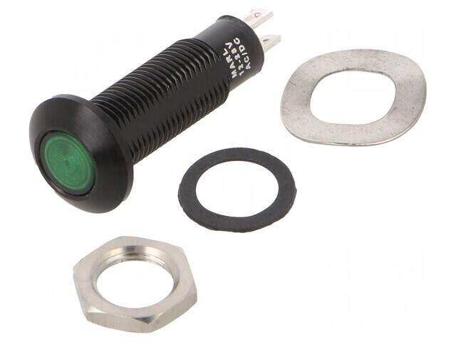 Lampă LED Control Verde 12-28V 8.1mm