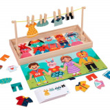 Cumpara ieftin Joc educativ tip Montessori de sortare a culorilor si formelor, usuca si imbraca hainele