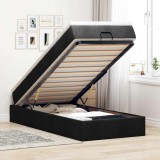 VidaXL Cadru pat otoman cu saltea țesătură neagră 90x200cm 3311080