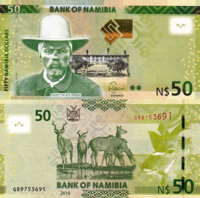 NAMIBIA 50 dollars 2019 UNC!!! foto