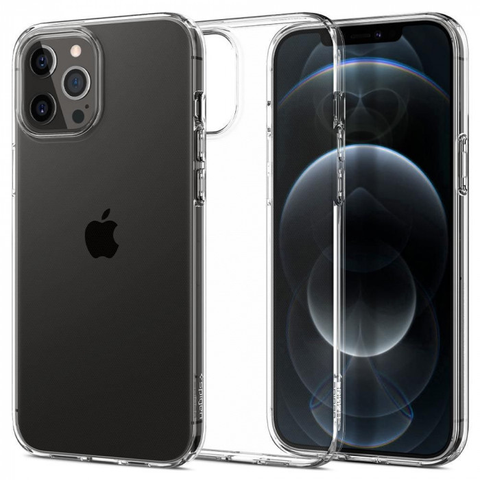 Husa Spigen Cristal Lichid pentru Apple iPhone 12 Pro Max Transparent