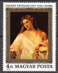 UNGARIA 1976, Arta, Pictura, Tizian, MNH, serie neuzata