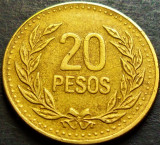 Cumpara ieftin Moneda exotica 20 PESOS - COLUMBIA, anul 1989 * cod 464, America Centrala si de Sud