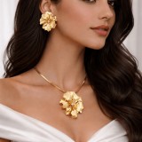 Set Colier Floare de Diamant Chihlimbar